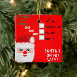 Sinterklaas' Stoute Nette Lijst Naam Keramisch Ornament