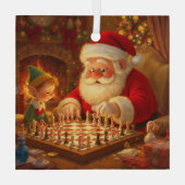 Sinterklaas' Strategie Sessie Glas Ornament (Achterkant)
