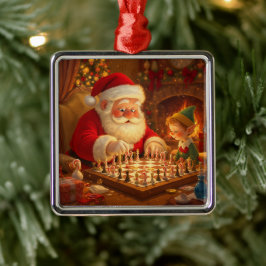 Sinterklaas' Strategie Sessie Metalen Ornament