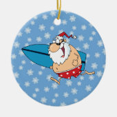 Sinterklaas Surfen Keramisch Ornament (Voorkant)