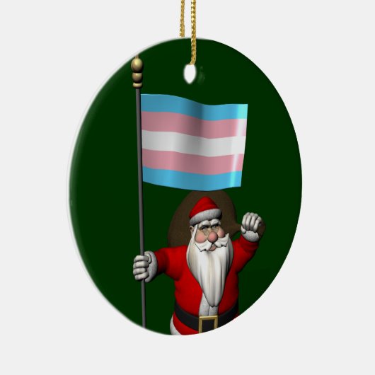 Sinterklaas ter ondersteuning van de transgenderge keramisch ornament (Rechts)