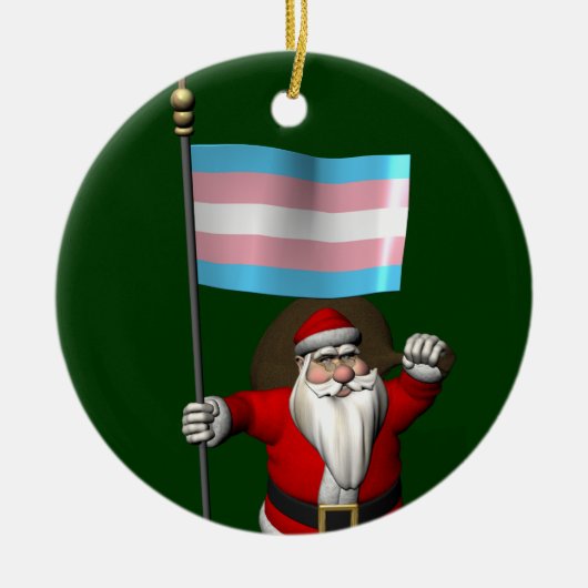 Sinterklaas ter ondersteuning van de transgenderge keramisch ornament (Voorkant)