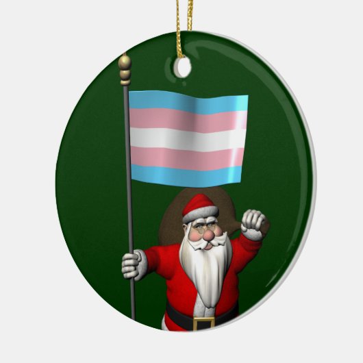 Sinterklaas ter ondersteuning van de transgenderge keramisch ornament (Links)
