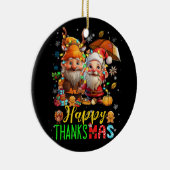 Sinterklaas Thanksgiving Kerstmis Gelukkig Bedankt Keramisch Ornament (Rechts)