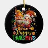 Sinterklaas Thanksgiving Kerstmis Gelukkig Bedankt Keramisch Ornament (Voorkant)