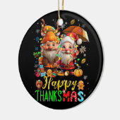 Sinterklaas Thanksgiving Kerstmis Gelukkig Bedankt Keramisch Ornament (Links)