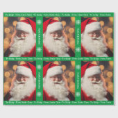 Sinterklaas Toevoegen Boy Girl's Name Christmas Gr Cadeaupapier (Vlak)