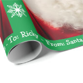 Sinterklaas Toevoegen Boy Girl's Name Christmas Gr Cadeaupapier (Rol Hoek)