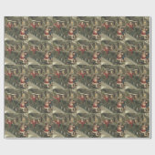 Sinterklaas Trein Holly Garland Kinderen Cadeaupapier (Vlak)