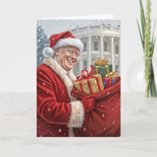 Sinterklaas Trump met geschenktas Kaart (Voorkant)