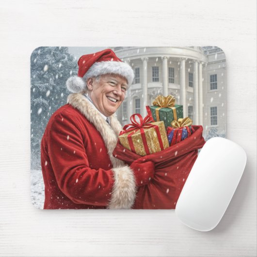 Sinterklaas Trump met geschenktas Muismat (Met muis)