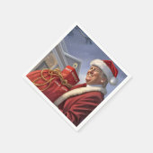 Sinterklaas Trump met geschenktas Servet (Hoek)