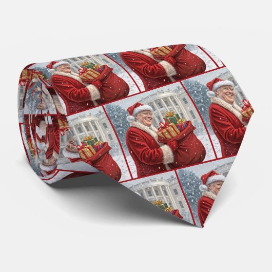 Sinterklaas Trump met geschenktas Stropdas (Opgerold)