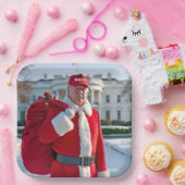 Sinterklaas Trump met MAGA-Pet Papieren Bordje (Feest)