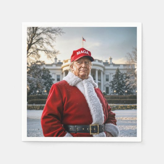 Sinterklaas Trump met MAGA-Pet Servet (Voorkant)