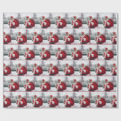 Sinterklaas Trump met rode geschenkzak Cadeaupapier (Vlak)