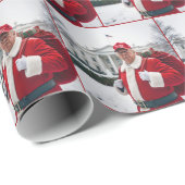 Sinterklaas Trump met rode geschenkzak Cadeaupapier (Rol Hoek)