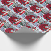 Sinterklaas Trump met rode geschenkzak Cadeaupapier (Hoek)