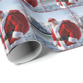 Sinterklaas Trump met rode geschenkzak Cadeaupapier (Rol Hoek)