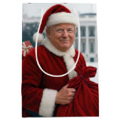 Sinterklaas Trump met rode geschenkzak Medium Cadeauzakje (Voorkant)