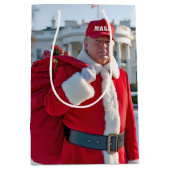 Sinterklaas Trump met rode geschenkzak Medium Gift Medium Cadeauzakje (Voorkant)