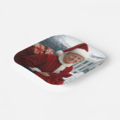 Sinterklaas Trump met rode geschenkzak Papieren Bordje (Gebogen)