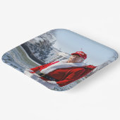 Sinterklaas Trump met rode zak Papieren Bordje (Gebogen)