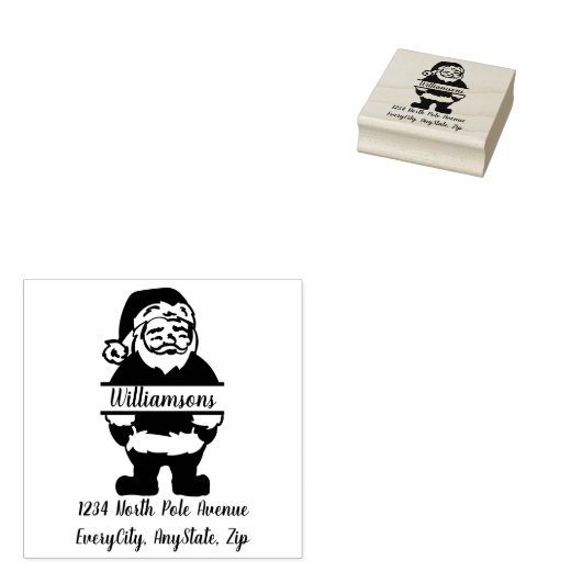 Sinterklaas Typografie Retouradres Rubberstempel (Gestempeld)