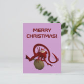 Sinterklaas uit de buitenruimte feestdagenkaart (Staand voorkant)