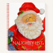Sinterklaas Vader Kerstmis Ondeugend Lijst Notitieboek (Voorkant)