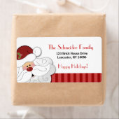 Sinterklaas vakantie adreslabel (rode streep) etiket (Insitu)