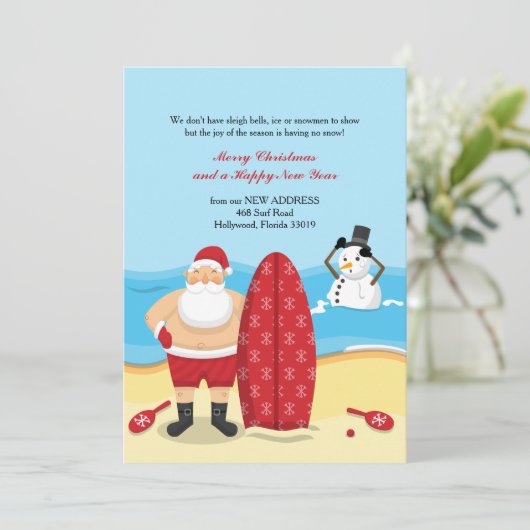 Sinterklaas van de Beach Moving Announcement Aankondiging (Staand voorkant)