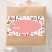 Sinterklaas van de klaproze flamingos etiket (Insitu)