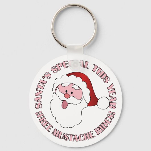 Sinterklaas van de Mustache Rides Sleutelhanger (Voorkant)