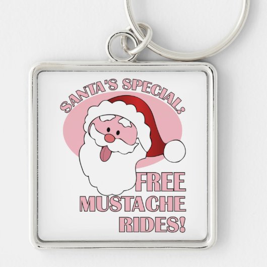 Sinterklaas van de Mustache Rides Sleutelhanger (Voorkant)