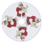 Sinterklaas van de Naughty List Fleece Kerstboom Rok (Voorkant)