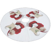 Sinterklaas van de Naughty List Fleece Kerstboom Rok (Gekanteld)