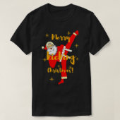 Sinterklaas van Santa Claus Merry met Kerstmis doo T-shirt (Design voorkant)