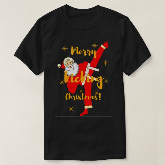 Sinterklaas van Santa Claus Merry met Kerstmis doo T-shirt (Design voorkant)