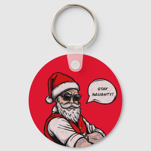 Sinterklaas verblijf stout grappig kerst sleutelhanger (Voorkant)