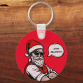 Sinterklaas verblijf stout grappig kerst sleutelhanger (Voorkant)