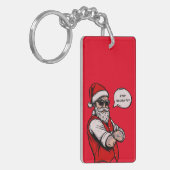 Sinterklaas verblijf stout grappig kerst sleutelhanger (Voorkant Links)