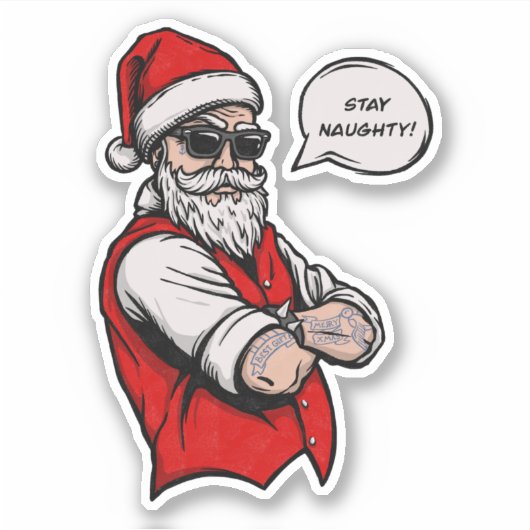 Sinterklaas verblijf stout grappig kerst sticker (Voorkant)