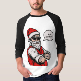 Sinterklaas verblijf stout grappig kerst t-shirt