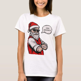 Sinterklaas verblijf stout grappig kerst t-shirt