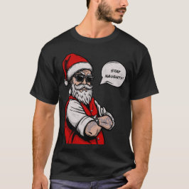 Sinterklaas verblijf stout grappig kerst t-shirt