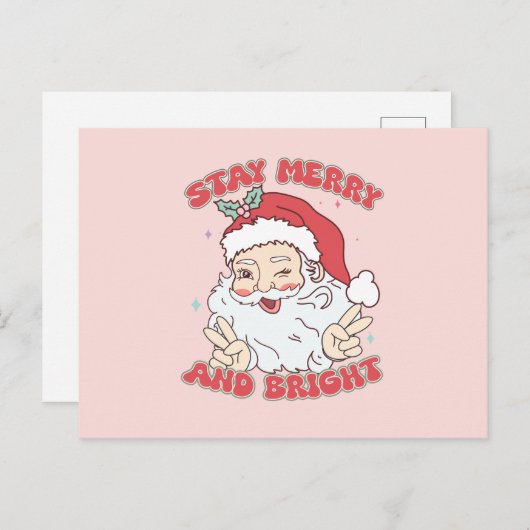  sinterklaas verblijf vrolijk en licht Xmas Feestdagenkaart (Voorkant / Achterkant)