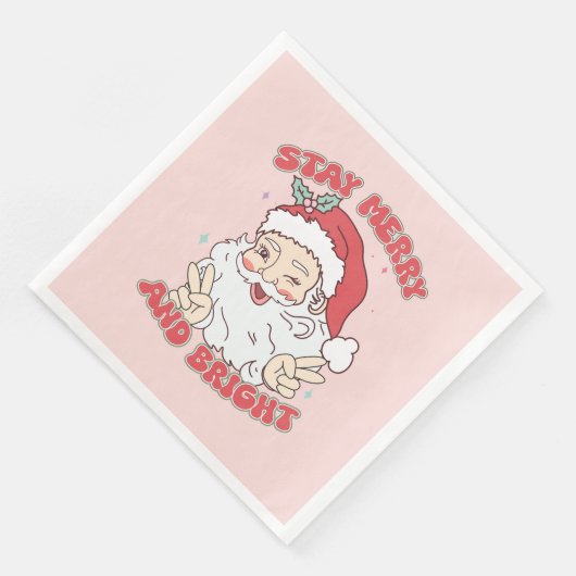 sinterklaas verblijf vrolijk en licht Xmas Servet (Hoek)