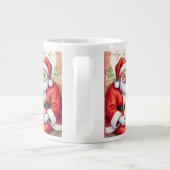 Sinterklaas verspreidt kerstvreugde grote koffiekop (Achterkant)