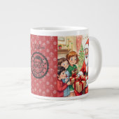 Sinterklaas verspreidt kerstvreugde grote koffiekop (Voorkant rechts)